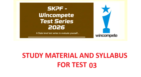 Test-03 : 22 March- Syllabus,Study material and Result